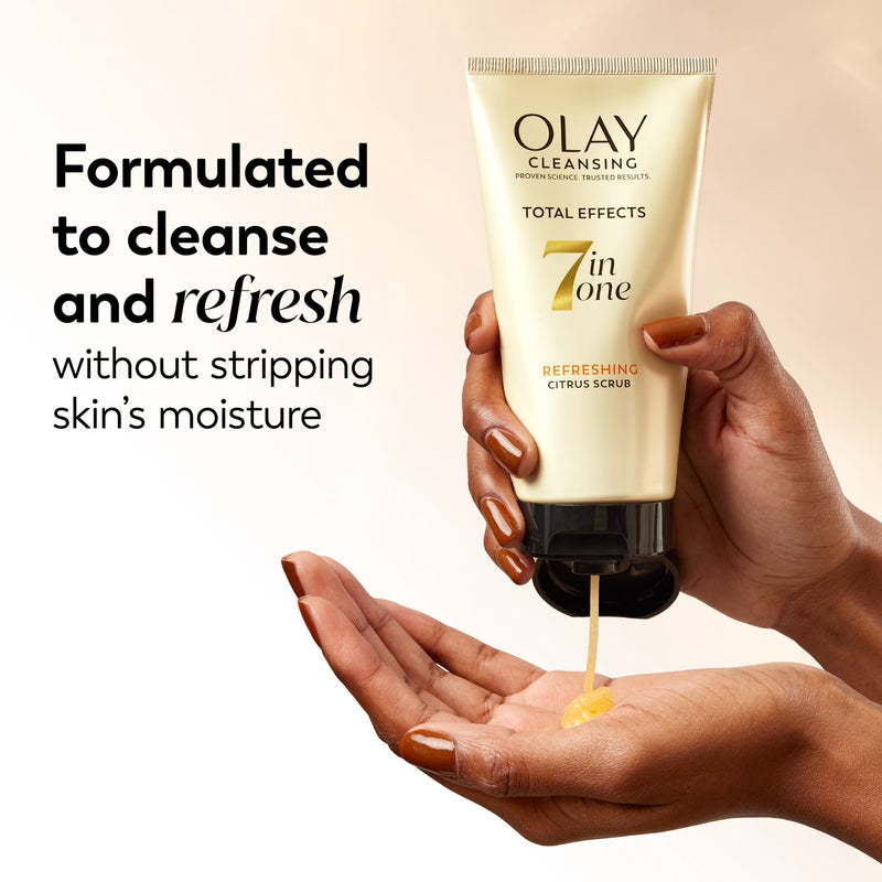 Olay Total Effects Refreshing Citrus Scrub Face Cleanser, 5.0 fl oz