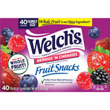 Welch's Fruit Snacks Gluten-Free Berries 'N Cherries Kids Snacks, Soft Snacks, 0.8 oz, 40 Count