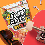 Sour Strips Bites Strawbango Flavored Chewy, Sour Candy Bag, 6.35 oz