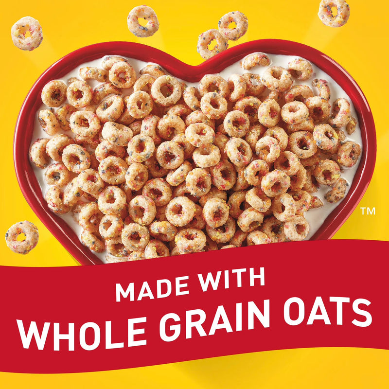 Cheerios Confetti Breakfast Cereal, Gluten Free, Made with Whole Grain, Family Size, 19 oz