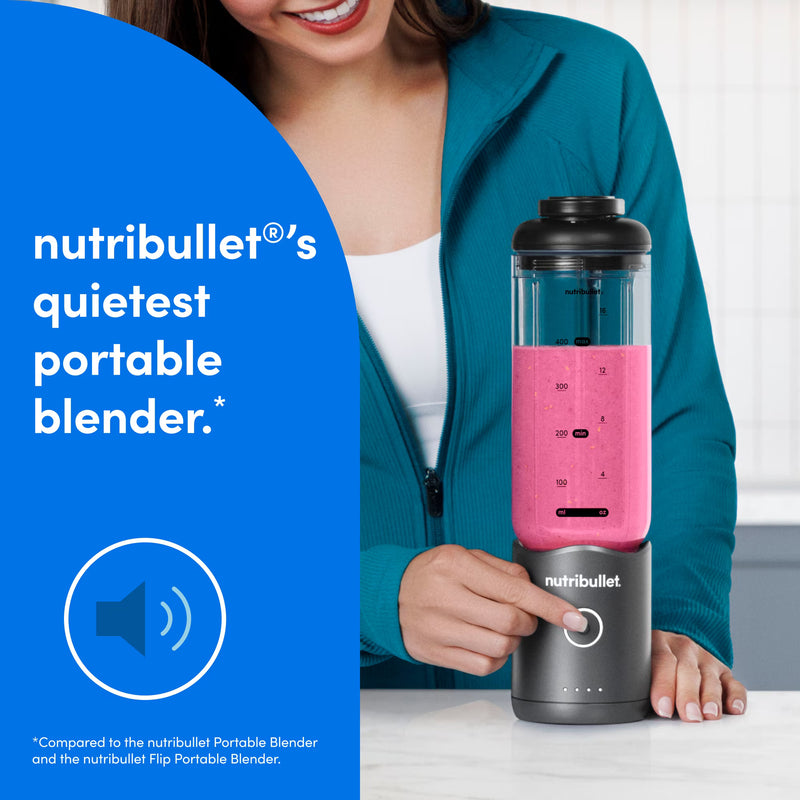nutribullet Flex portable blender NBPB10200, Gunmetal, 20oz