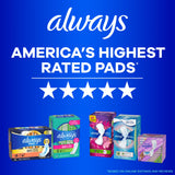 Always Ultra Thin Overnight Pads with Wings, Size 5, Extra Heavy Overnight, 46 Count