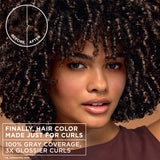 Garnier Nutrisse 0% Ammonia Glossy Curl Nourishing Permanent Hair Color Kit, CR4 Dark Brown, 1 Kit