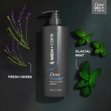 Dove Men+Care Shampoo for Instantly Cools Scalp Cooling Relief with Icy Menthol, 18 fl oz 1 Count