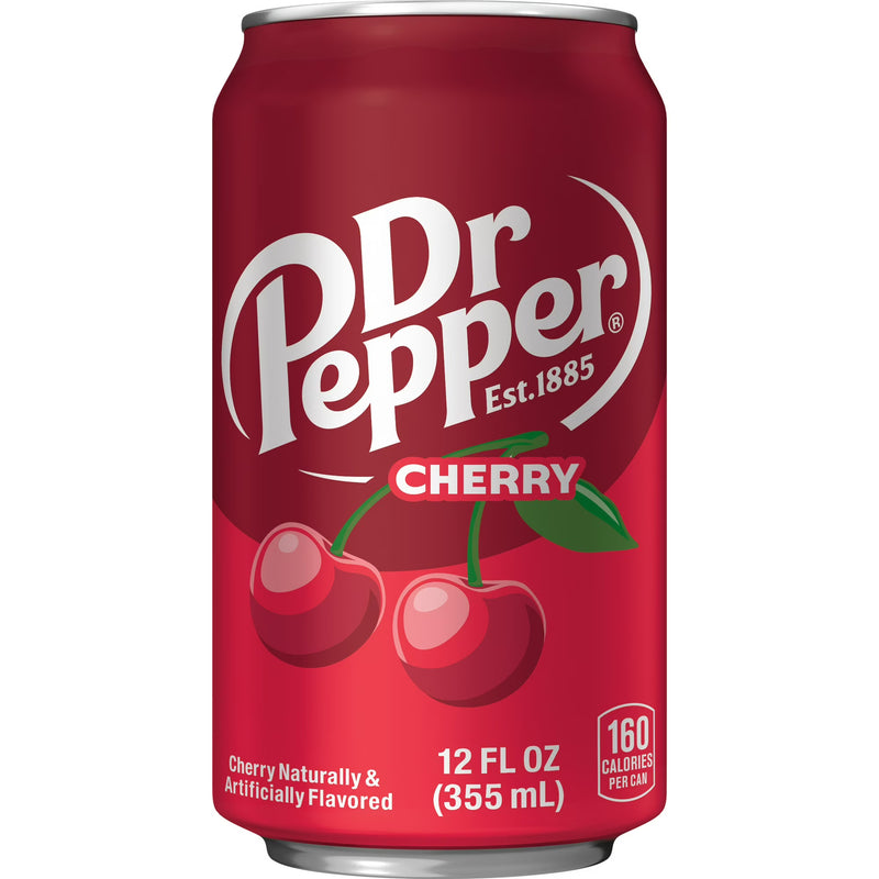 Dr Pepper Cherry Soda Pop, 12 fl oz, 12 Pack Cans