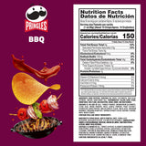 Pringles BBQ Potato Crisps Chips, Lunch Snacks, 5.5 oz Canister