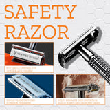Van Der Hagen Traditional Safety 5-Blade Razor, for All Skin Types, Men, 1 Pack