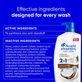 Head and Shoulders 2 in 1 Dandruff Shampoo and Conditioner, Hydrating Coconut, 28.2 fl oz