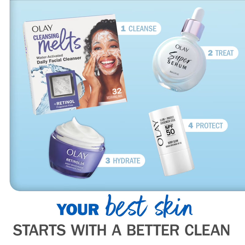 Olay Face Wash Melts Retinol 32 count Face Wash