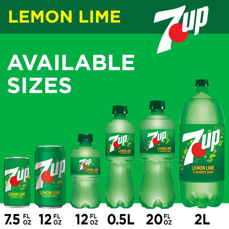 7UP Caffeine Free Lemon Lime Soda Pop, 12 fl oz, 24 Pack Cans