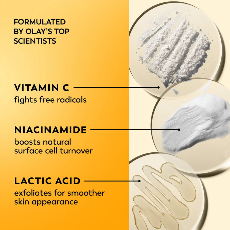 Olay Vitamin C Brightening Light Weight Moisturizer, Hydrates & Evens Tone, 1.7 oz