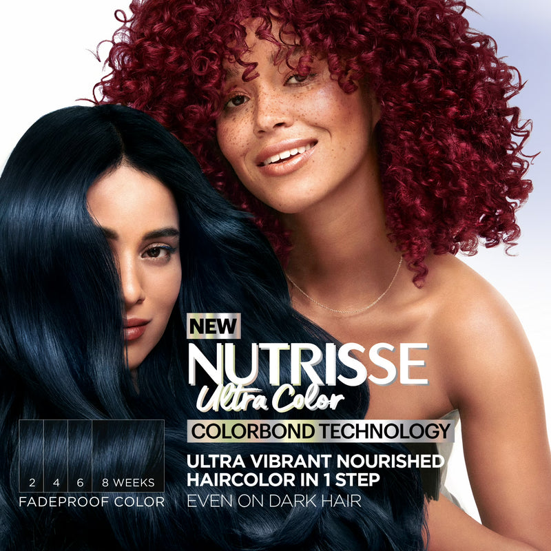 Garnier Nutrisse Ultra Nourishing Unisex Hair Color Highlights Creme, V2 Dark Intense Violet, 1 Kit