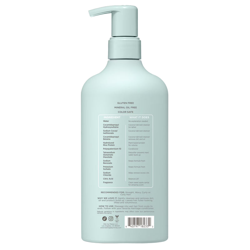 HAIRITAGE Sweet Apple Santal Volumizing Shampoo, 15 fl oz