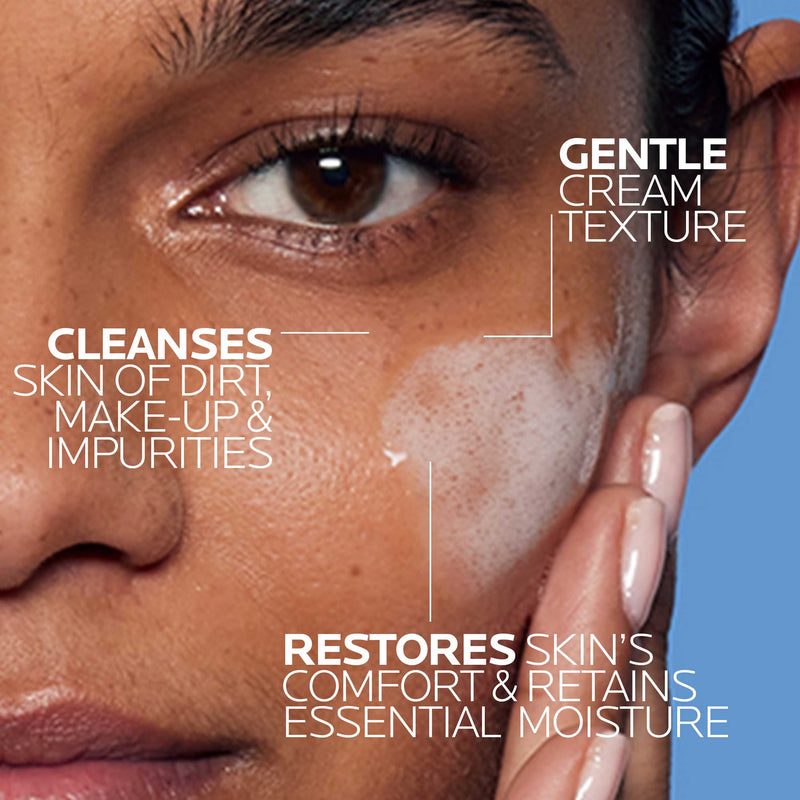 La Roche-Posay Toleriane Hydrating Gentle Face Cleanser, Daily Face Wash for Dry Sensitive Skin, 13.52