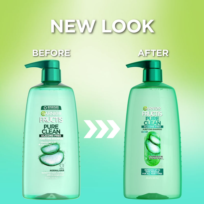 Garnier Fructis Pure Clean Purifying Shampoo for All Hair Types, 33.8 fl oz