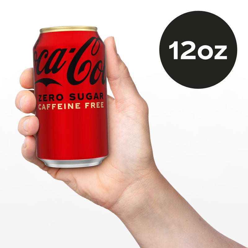 Coca-Cola Zero Sugar Caffeine-Free Soda Pop Fridge Pack Cans, 12 fl oz, 12 Pack