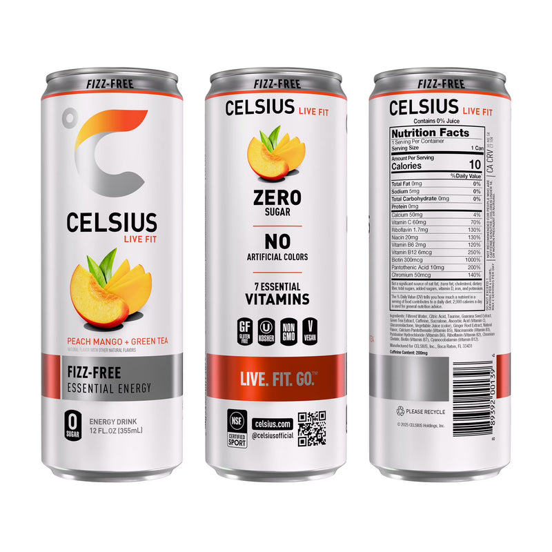 CELSIUS Fizz Free Variety Pack, Functional Energy Drink 12 fl oz (Pack of 12)