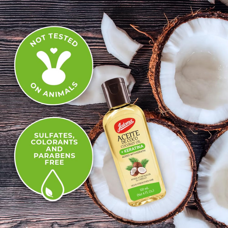 Jaloma Coconut Oil For Hydration Of All Skin And Hair Types, 4 fl oz