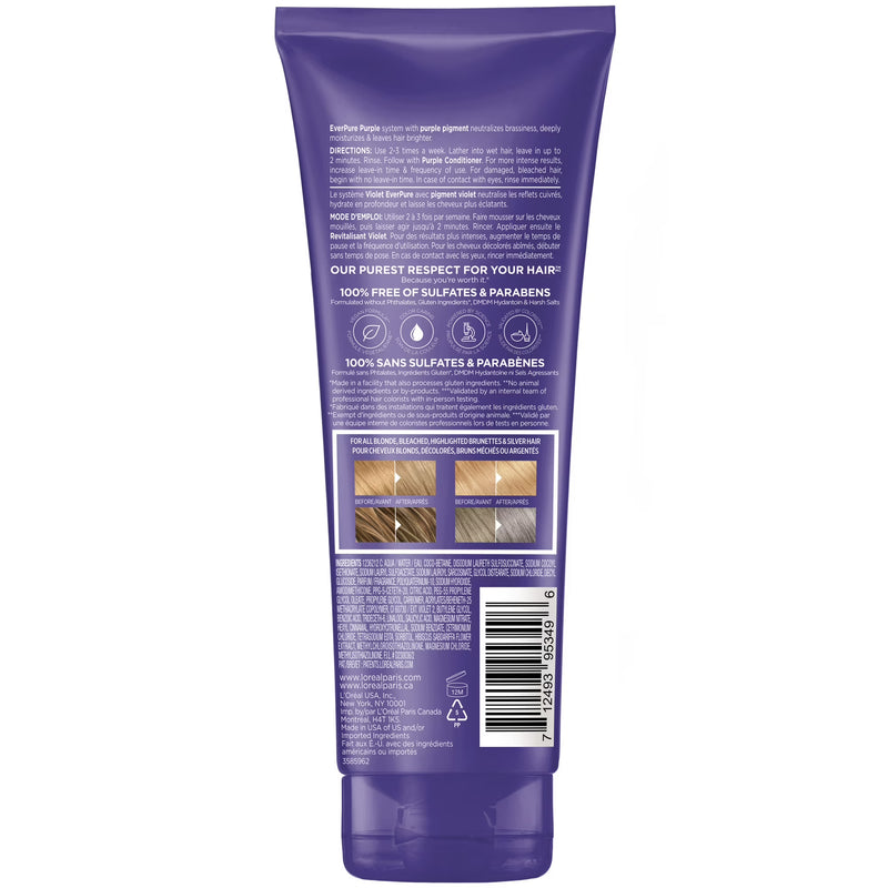 L'Oreal Paris EverPure Sulfate Free Purple Shampoo - Squeeze Bottle, 6.8 fl oz