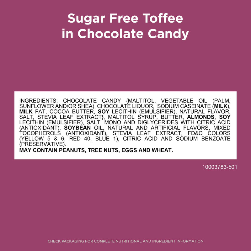 RUSSELL STOVER Sugar Free Toffee Squares in Chocolate Candy, 5.1 oz. bag