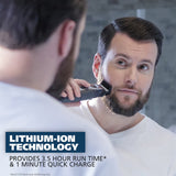 Wahl Lithium Ion All-in-One Beard Trimmer for Men - Black/ Silver Model 9888-600