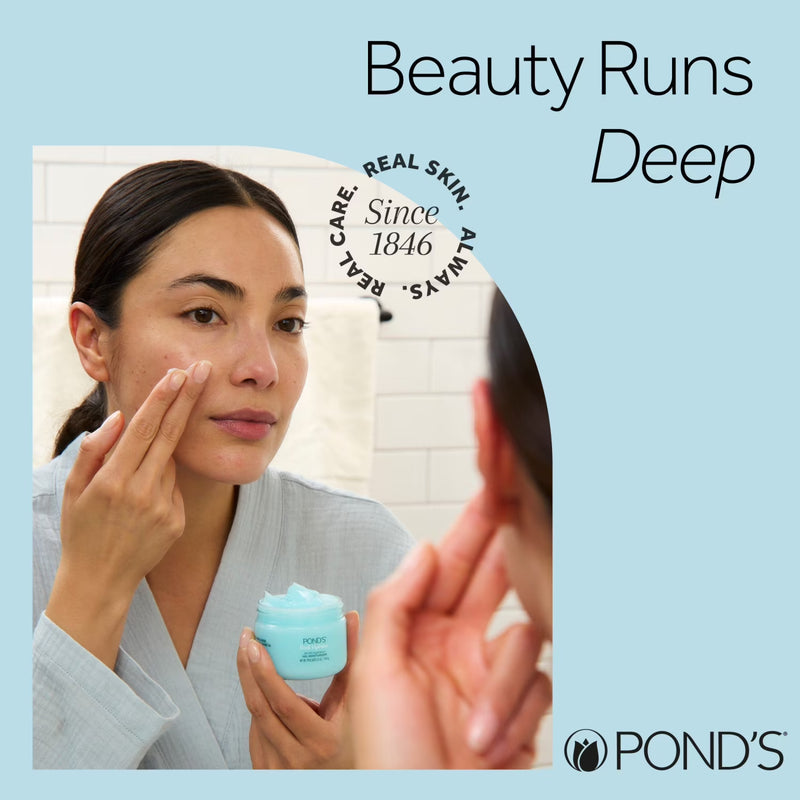 POND’S Fresh Hydration Gel Moisturizer, Hyaluronic Acid, Oil-Free Face Moisturizer – 3.4oz