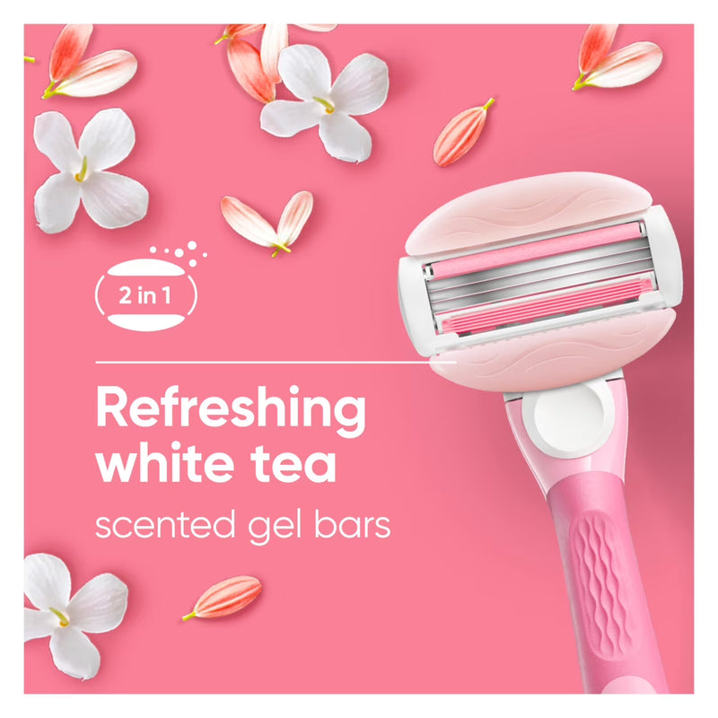 Venus Womens Razor Blade Refills, ComfortGlide 3 White Tea, 4 Count