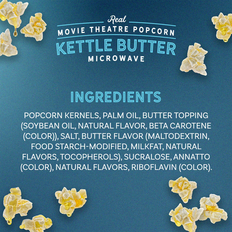 AMC Theatres Microwave Popcorn 6 count, Kettle Butter