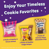 Assorted Cookie Classics Variety Pack - Mother’s Circus, Keebler Fudge Stripes & Famous Amos, 20 Pouch Box, 20 oz