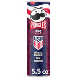 Pringles BBQ Potato Crisps Chips, Lunch Snacks, 5.5 oz Canister