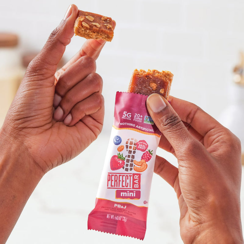 Perfect Bar Mini Gluten-Free PB&J Refrigerated Protein Bar, Kosher, 6 count, 1.05 oz