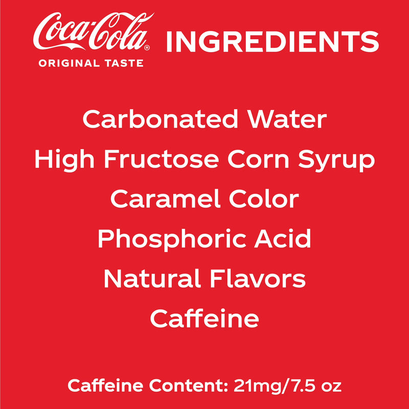 Coca-Cola Soda Pop Mini Cans, 7.5 fl oz, 6 Pack