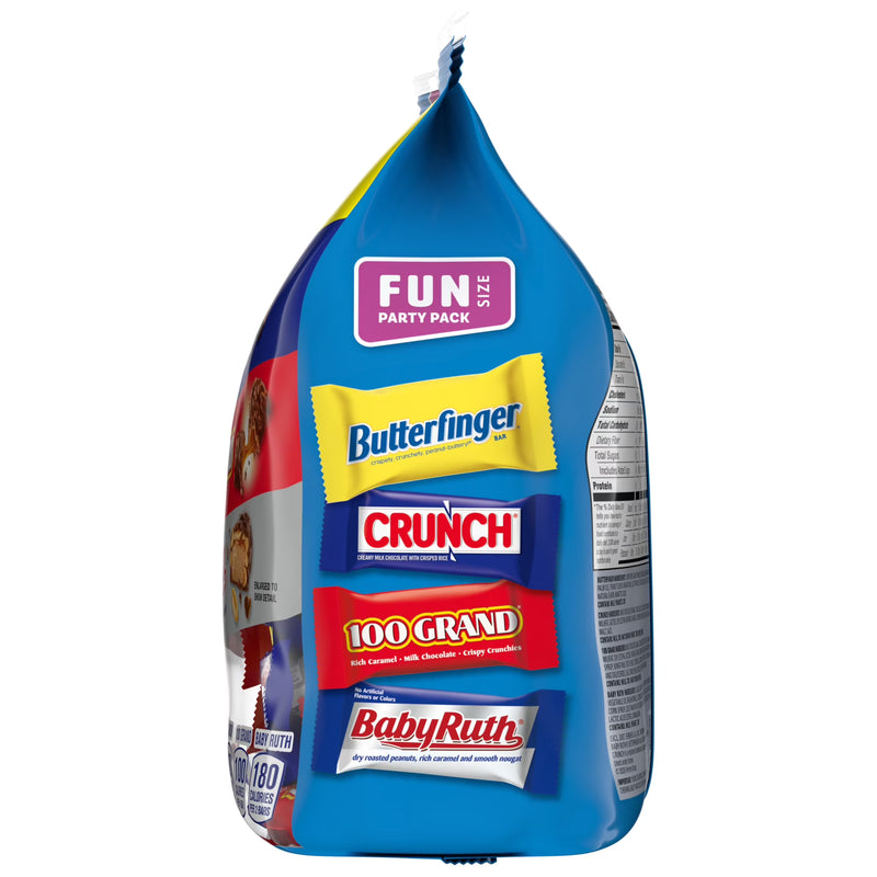 Butterfinger, Crunch, Baby Ruth, and 100 Grand, Assorted Fun Size Chocolate-y Treats, 55 Count Party Pack, 33.6 oz