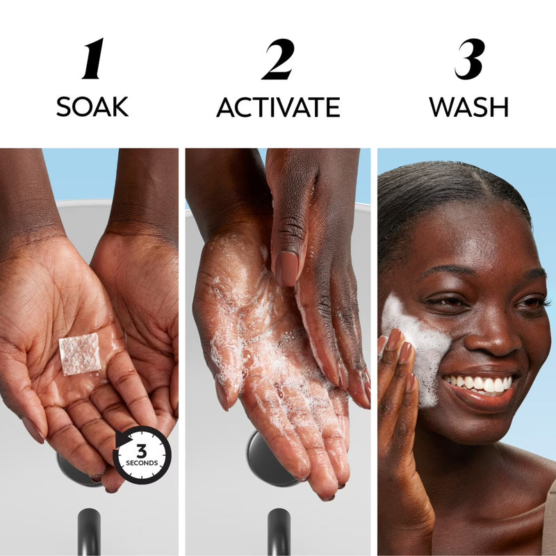 Olay Cleansing Melts + Vitamin C Face Wash, 32 count, Water-Activated Face Wash Cleans, Tones, and Refreshes Skin
