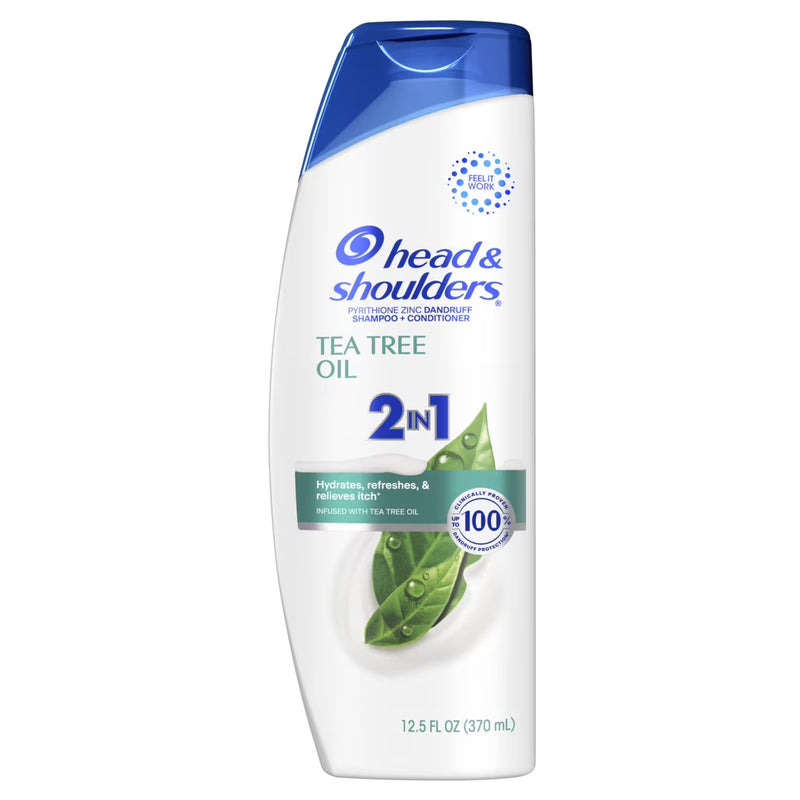 Head and Shoulders 2 in 1 Dandruff Shampoo and Conditioner, Tea Tree Oil, 12.5 fl oz