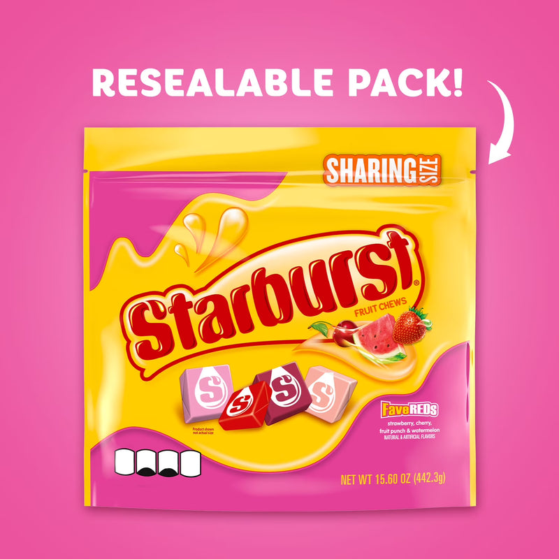 Starburst Favereds Fruit Chews Chewy Candy, Sharing Size - 15.6 oz Bag