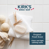 Kirk's Castile Bar Soap - Made With Premium Coconut Oil, Original Fresh Scent, 4 oz. Bars, 4 Pack