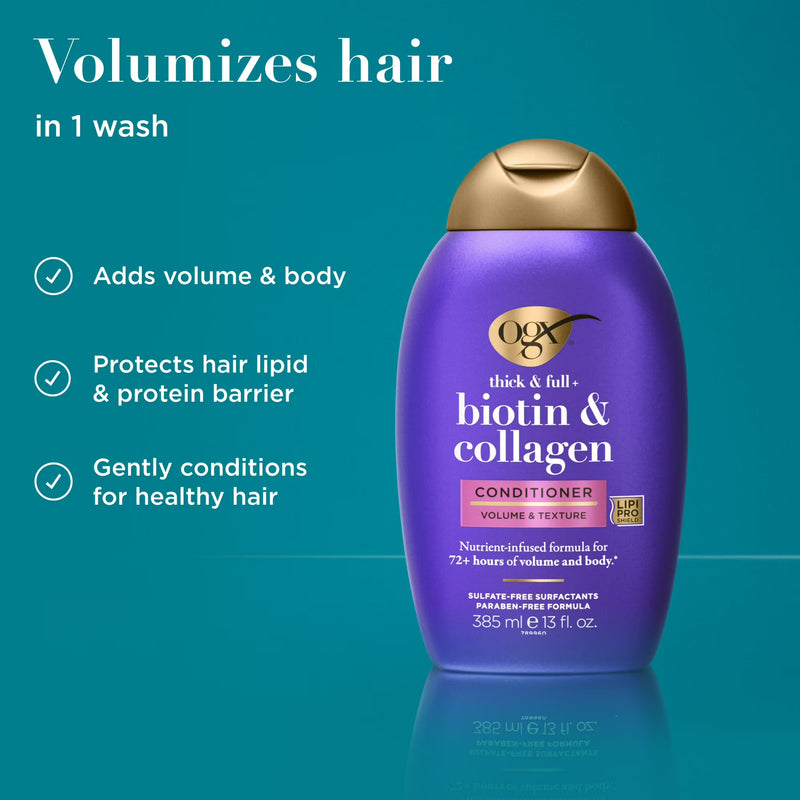 OGX Thick and Full, Biotin and Collagen Volumizing Conditioner, 13 fl. oz