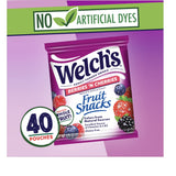 Welch's Fruit Snacks Gluten-Free Berries 'N Cherries Kids Snacks, Soft Snacks, 0.8 oz, 40 Count