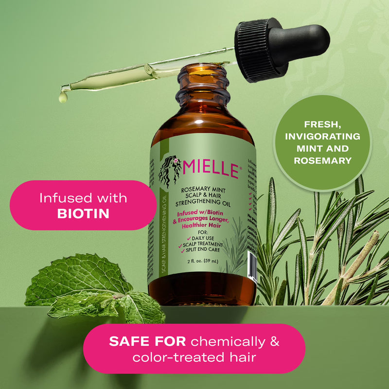 Mielle Strengthening Scalp & Hair Oil, Rosemary Mint, 2 oz