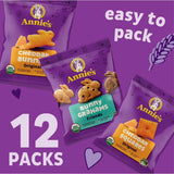 Annie's Organic Variety Pack, Cheddar Bunnies, Bunny Grahams and Cheddar Squares, 12 Count