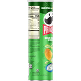 Pringles Sour Cream and Onion Potato Crisps Chips, Lunch Snacks, 5.5 oz Canister