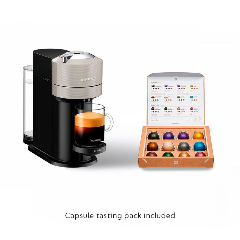 Vertuo Next Coffee and Espresso Maker in Light Gray plus Aeroccino3 Milk Frother in Black, BNV550GRY1BUC1