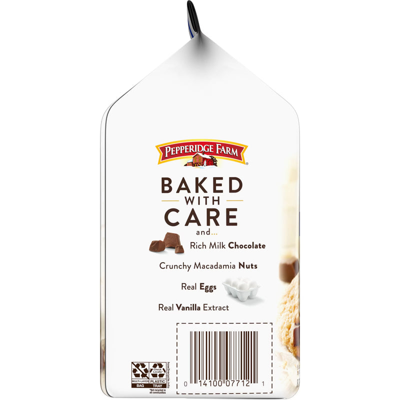 Pepperidge Farm Sausalito Crispy Milk Chocolate Macadamia Nut Cookies, 7.2 oz Bag (8 Cookies)