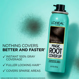 L'Oreal Paris Magic Root Cover Up Temporary Gray Concealer Spray, Light Brown, 2 oz