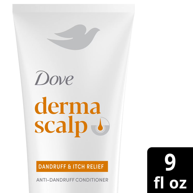 Dove Derma Scalp Dandruff & Itch Relief Conditioner with Pyrithione Zinc, Lamellar Serum and Niacinamide or Flaky, Itchy Scalp Relief 9 fl oz 1 Count