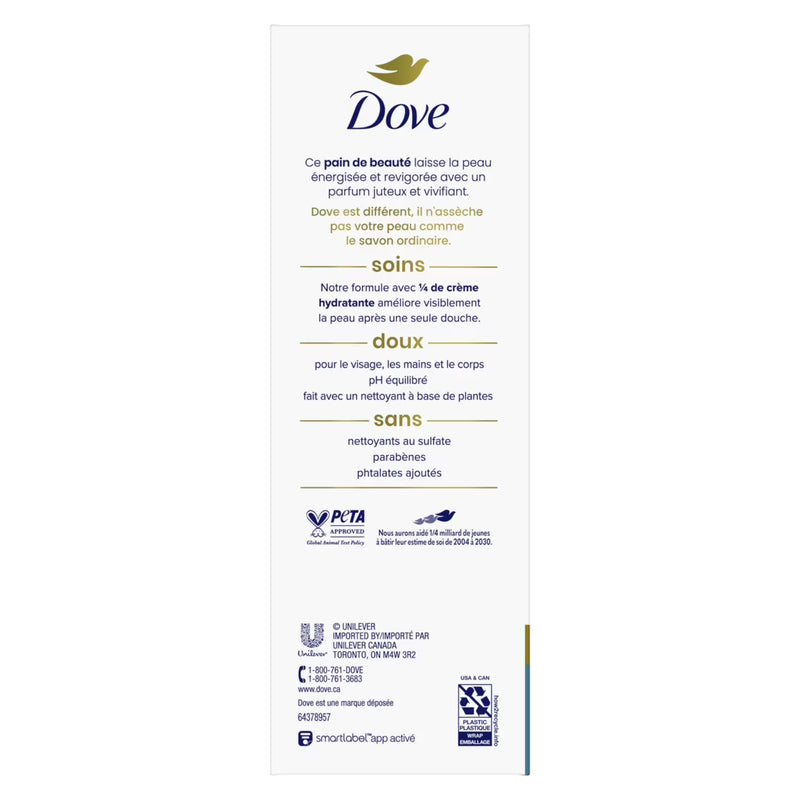 Dove Beauty Bar Women's Bath Soap Awakening Pear & Aloe, 3.75 oz 8 Bars