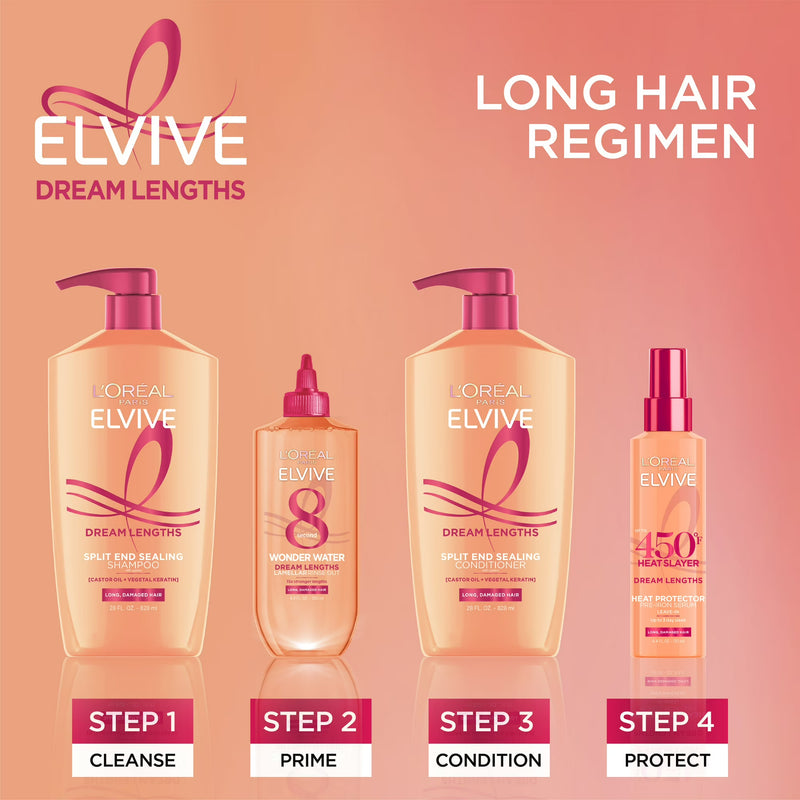 L'Oreal Paris Elvive Dream Lengths Restoring Shampoo, Pump, 28 fl oz