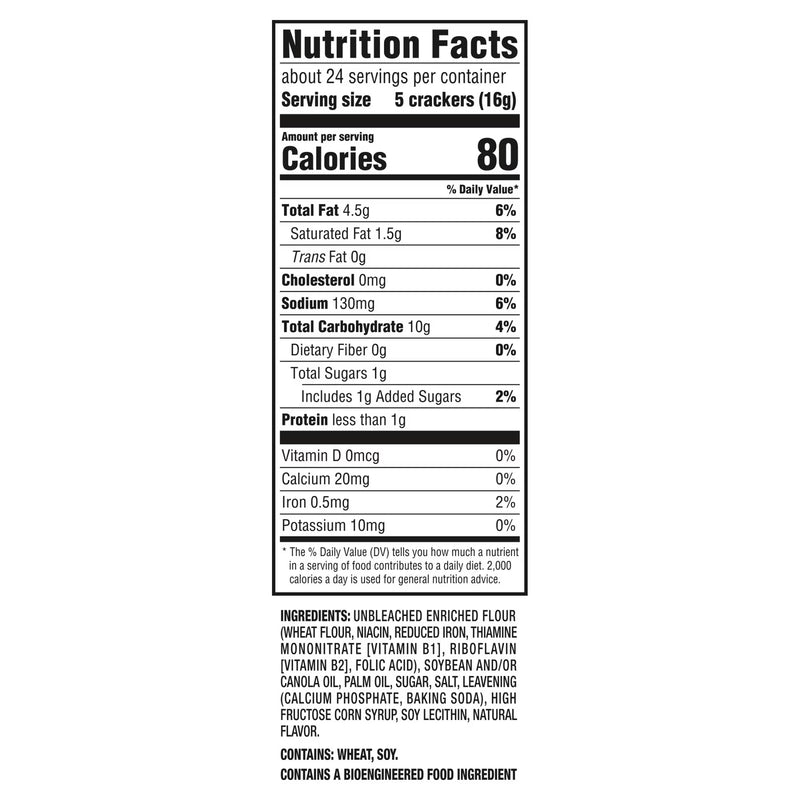 RITZ Original Crackers, Snacks for Kids and Adults, Lunch Snacks, 13.7 oz