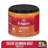 Folgers Colombian Ground Coffee, Medium Roast, 22.6 oz Canister